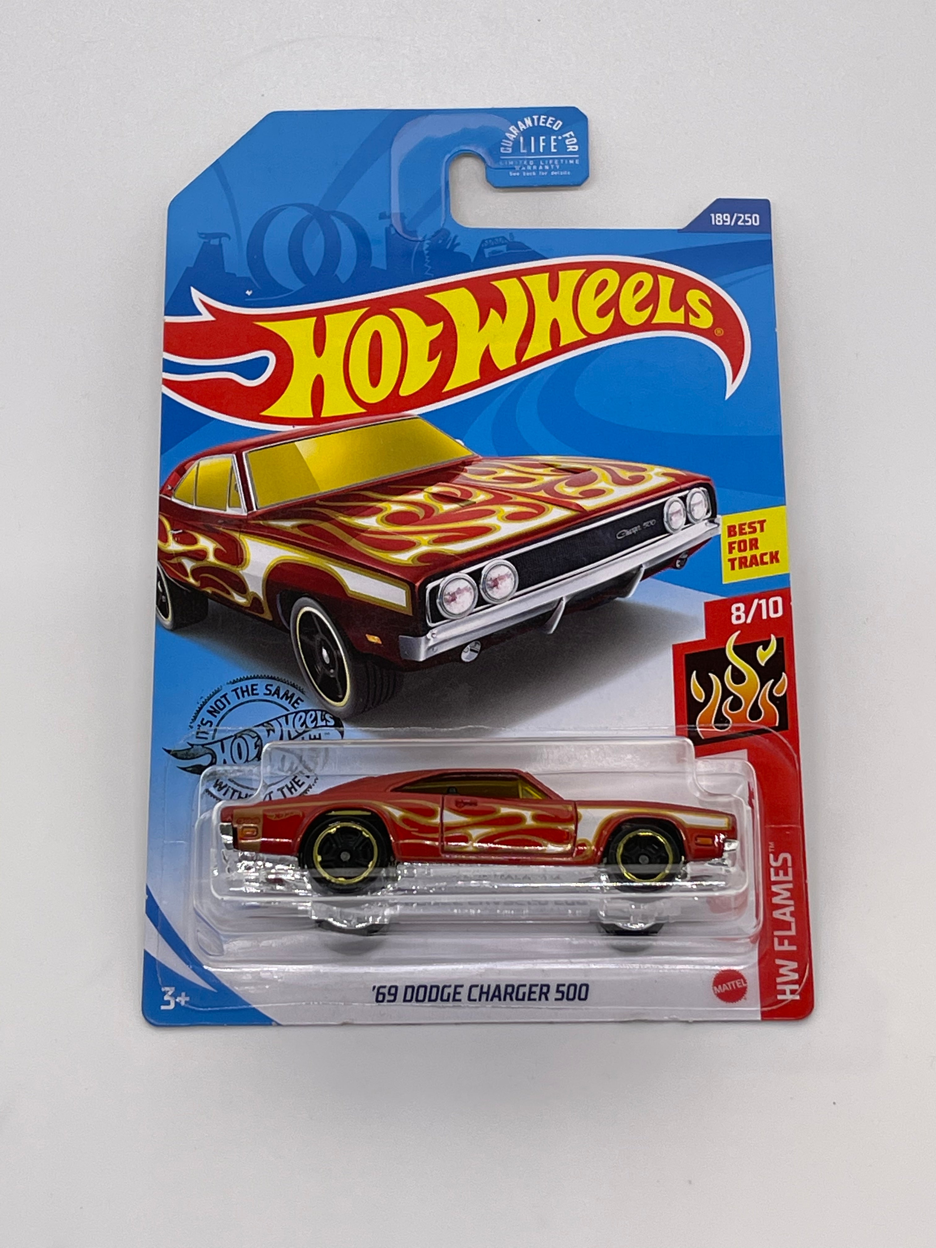 Hot Wheels 69 Dodge Charger 500 Flames Hot Box Cars